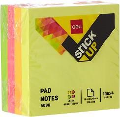 (023734) STICK NOTAS DELI FLUO EA03003 76x76x400u