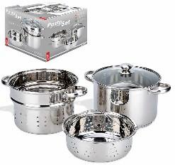 (024627) BZ SET PASTA 24cm 663009 C/VAPORER ACERO INOX