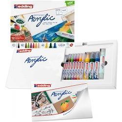 (022216) MARC EDDING ACRILICO SET x12 +BLOCK Y MARC DOBLEP